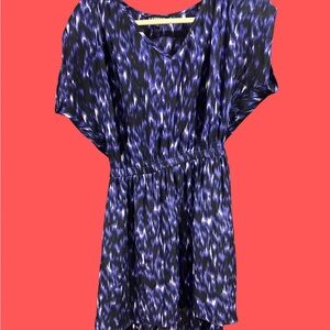 Express Vibrant Blue and Black Mini Dress